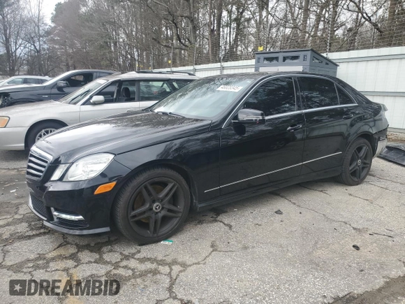 2013 Mercedes-Benz E 350 Luxury with VIN WDDHF5KB0DA719851, listed as a Copart auction lot 46828345 with 114,992 mi miles and Salvage Title. Bid and sale history available at DreamBid. Image 1.