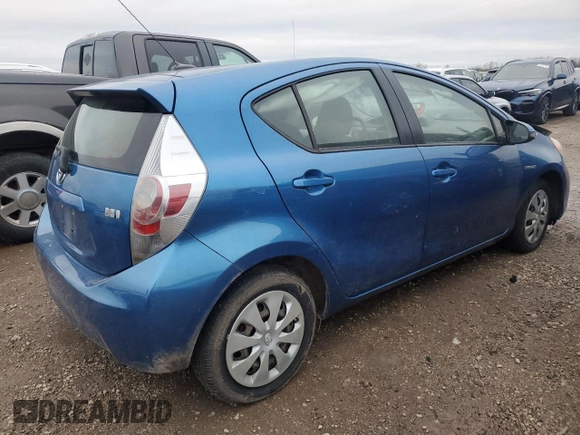 2013 Toyota Prius One with VIN JTDKDTB3XD1555415, listed as a Copart auction lot 81941924 with 93,266 mi miles and Salvage Title. Bid and sale history available at DreamBid. Image 3.