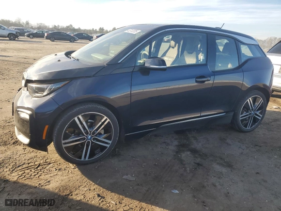 2019 BMW i3 with VIN WBY8P4C5XK7E24780, listed as a Copart auction lot 45212235 with 86,747 mi miles and Salvage Title. Bid and sale history available at carsss.com. Image 1.
