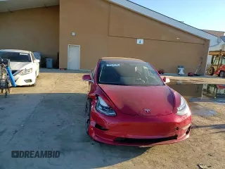2018 Tesla Model 3 Long Range Battery with VIN 5YJ3E1EAXJF047285, listed as a Copart auction lot 87875175 with 114,896 mi miles and Salvage Title. Bid and sale history available at DreamBid. Image 10.