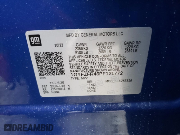 2023 Cadillac XT4 AWD Sport with VIN 1GYFZFR46PF121772, listed as a Copart auction lot 45653415 with 29,515 mi miles and Salvage Title. Bid and sale history available at carsss.com. Image 13.