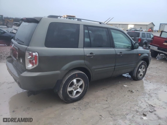 2006 Honda Pilot EX-L with VIN 5FNYF185X6B027661, listed as a Copart auction lot 85725354 with 171,748 mi miles and Salvage Title. Bid and sale history available at carsss.com. Image 3.