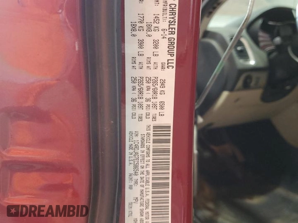 2014 Dodge Durango SXT with VIN 1C4RDJAG7EC586540, listed as a Copart auction lot 58769985 with 354,681 mi miles and Salvage title. Bid and sale history available at DreamBid. Image 14.