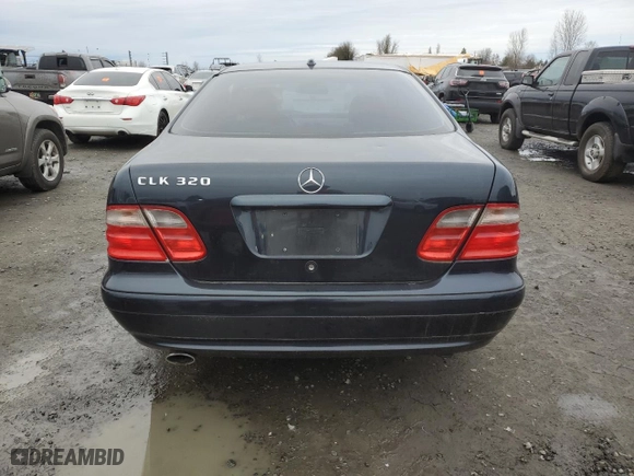2001 Mercedes-Benz CLK-Class with VIN WDBLJ65G11F173980, listed as a Copart auction lot 87249744 with 0 mi miles and Clean Title. Bid and sale history available at carsss.com. Image 6.