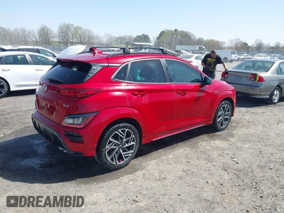 2023 Hyundai Kona N Line with VIN KM8K33A39PU951418, listed as a IAAI auction lot 41834000 with 31,046 mi miles and . Bid and sale history available at carsss.com. Image 4.