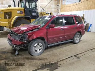 2003 Honda Pilot EX z VIN 2HKYF18573H003508, wystawiony jako Copart lot #54883665 z przebiegiem 157 522 mil mil oraz Szkoda całkowita • Salvage title. Historia ofert i sprzedaży dostępna na DreamBid. Obrazek 1.