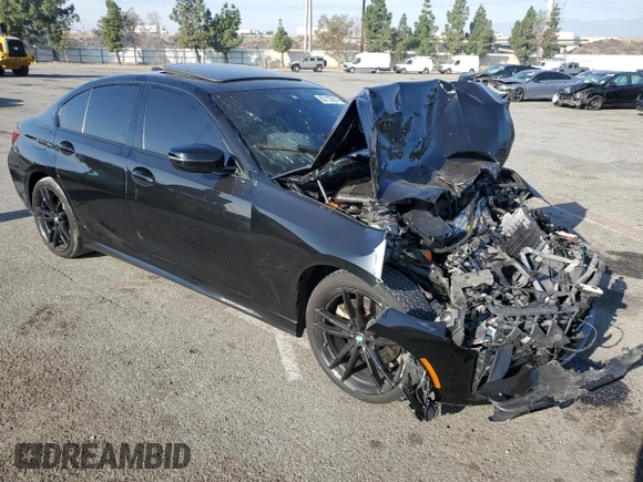 2021 BMW 3 Series 330e with VIN 3MW5P7J03M8C03997, listed as a Copart auction lot 83113614 with 0 mi miles and Salvage Title. Bid and sale history available at carsss.com. Image 4.
