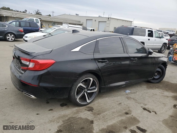 2022 Honda Accord Sedan Sport SE with VIN 1HGCV1F43NA026691, listed as a Copart auction lot 45006995 with 32,986 mi miles and Salvage Title. Bid and sale history available at carsss.com. Image 3.