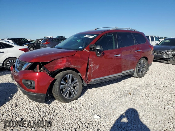 2020 Nissan Pathfinder Platinum with VIN 5N1DR2DN5LC625601, listed as a Copart auction lot 81603414 with Not provided miles and Salvage title. Bid and sale history available at DreamBid. Image 1.