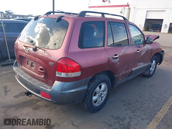 2005 Hyundai Santa Fe GLS with VIN KM8SC73E05U027078, listed as a IAAI auction lot 41265050 with 218,841 mi miles. Bid and sale history available at carsss.com. Image 4.