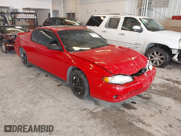 2005 Chevrolet Monte Carlo LS with VIN 2G1WW12E359144641, listed as a IAAI auction lot 41610327 with 1 mi miles. Bid and sale history available at carsss.com. Image 1.