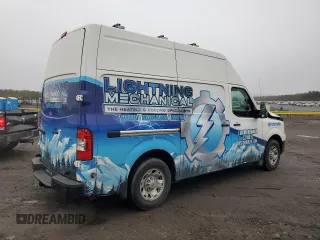 2021 Nissan NV SV with VIN 1N6AF0LY8MN800507, listed as a Copart auction lot 82896564 with 58,295 mi miles and Salvage Title. Bid and sale history available at carsss.com. Image 3.