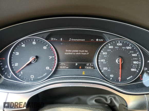 2015 Audi A6 Premium Plus with VIN WAUGFAFC4FN002525, listed as a Copart auction lot 60429015 with 73,835 mi miles and Salvage title. Bid and sale history available at DreamBid. Image 9.