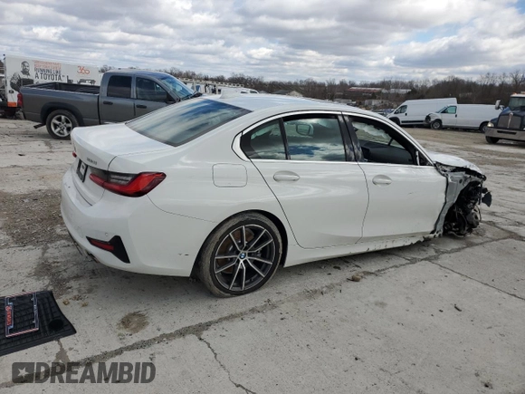 2020 BMW 3 Series 330i xDrive with VIN 3MW5R7J00L8B13473, listed as a Copart auction lot 47280485 with 0 mi miles and Salvage Title. Bid and sale history available at carsss.com. Image 3.