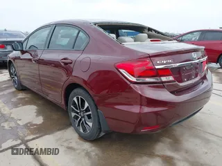2015 Honda Civic EX with VIN 2HGFB2F8XFH562376, listed as a IAAI auction lot 41947465 with 73,040 mi miles and . Bid and sale history available at carsss.com. Image 3.