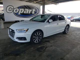 2020 Audi A4 Premium Plus with VIN WAUHMAF40LA072559, listed as a Copart auction lot 60172045 with 52,326 mi miles and Salvage title. Bid and sale history available at DreamBid. Image 1.