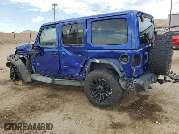 2018 Jeep Wrangler Unlimited Sahara with VIN 1C4HJXEG4JW215801, listed as a Copart auction lot 61774965 with 94,864 mi miles and Salvage title. Bid and sale history available at DreamBid. Image 2.