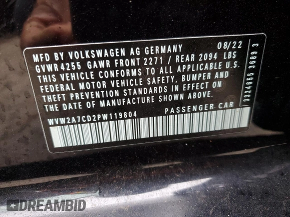 2023 Volkswagen Golf GTI 380 SE with VIN WVW2A7CD2PW119804, listed as a Copart auction lot 83637404 with 35,375 mi miles and Salvage Title. Bid and sale history available at carsss.com. Image 12.