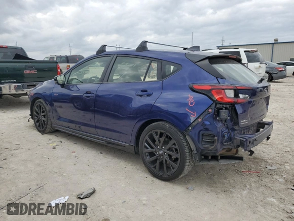 2024 Subaru Impreza RS with VIN JF1GUHHC0R8245191, listed as a Copart auction lot 85247954 with 12,075 mi miles and Salvage Title. Bid and sale history available at carsss.com. Image 2.