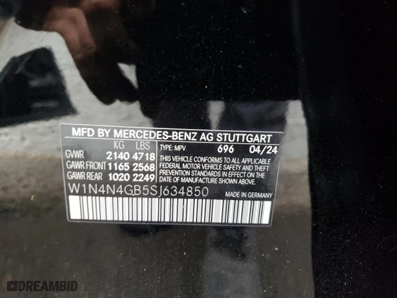2025 Mercedes-Benz GLA with VIN W1N4N4GB5SJ634850, listed as a Copart auction lot 70329794 with 3,312 mi miles and Salvage Title. Bid and sale history available at carsss.com. Image 13.