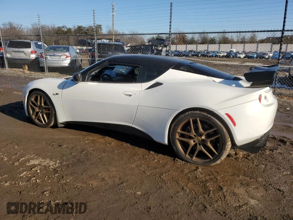 2010 Lotus Evora 2+2 z VIN SCCLMDTU4AHA11501, wystawiony jako Copart lot #85955594 z przebiegiem 40 237 mil mil oraz Szkoda całkowita • Salvage title. Historia ofert i sprzedaży dostępna na DreamBid. Obrazek 2.