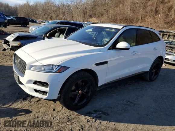 2020 Jaguar F-Pace 25t Premium with VIN SADCJ2FX5LA628990, listed as a Copart auction lot 43416995 with 102,799 mi miles and Salvage Title. Bid and sale history available at DreamBid. Image 1.