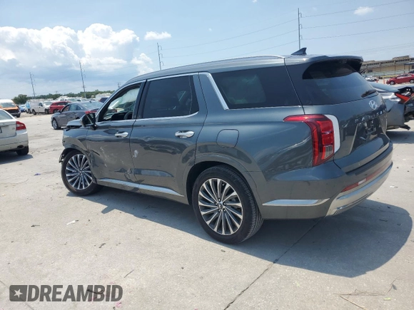 2024 Hyundai Palisade Calligraphy z VIN KM8R74GE5RU805571, wystawiony jako Copart lot #59494785 z przebiegiem 7 378 mil mil oraz Szkoda całkowita • Salvage title. Historia ofert i sprzedaży dostępna na DreamBid. Obrazek 2.