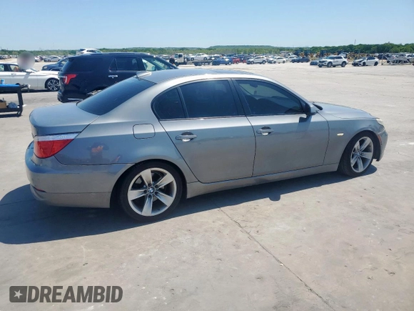 2010 BMW 5 Series 528i with VIN WBANU5C56AC460792, listed as a Copart auction lot 52634305 with Not Provided miles and Salvage Title. Bid and sale history available at carsss.com. Image 3.