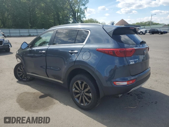 2018 Kia Sportage EX z VIN KNDPNCAC7J7442678, wystawiony jako Copart lot #55504735 z przebiegiem Nie podano mil oraz Szkoda całkowita • Salvage title. Historia ofert i sprzedaży dostępna na DreamBid. Obrazek 2.