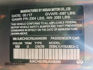 2018 Infiniti QX30 Premium with VIN SJKCH5CR9JA048389, listed as a Copart auction lot 51253414 with 62,644 mi miles and Salvage Title. Bid and sale history available at carsss.com. Image 12.