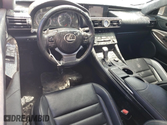 2015 Lexus RC 350 F Sport with VIN JTHHE5BC6F5001494, listed as a Copart auction lot 58900184 with 123,583 mi miles and Clean Title. Bid and sale history available at DreamBid. Image 8.