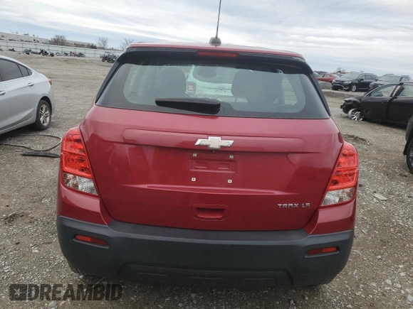 2015 Chevrolet Trax LS with VIN KL7CJKSB1FB159740, listed as a Copart auction lot 44644725 with 83,378 mi miles and Salvage Title. Bid and sale history available at carsss.com. Image 6.