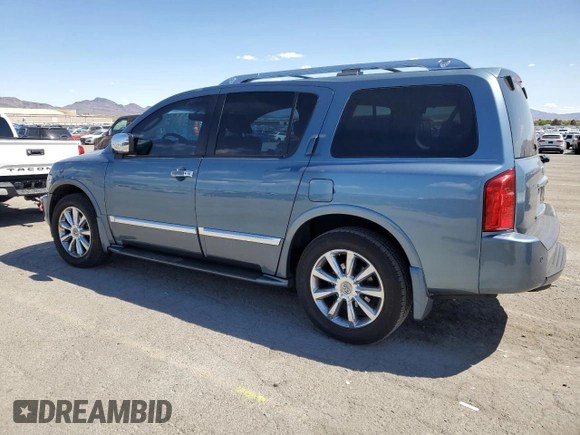 2008 Infiniti QX56 z VIN 5N3AA08D18N900593, wystawiony jako Copart lot #52088985 z przebiegiem 171 572 mil mil oraz Szkoda całkowita • Salvage title. Historia ofert i sprzedaży dostępna na DreamBid. Obrazek 2.