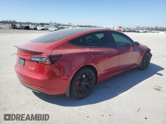 2021 Tesla Model 3 Performance with VIN 5YJ3E1EC9MF013392, listed as a Copart auction lot 48488125 with 55,402 mi miles and Salvage Title. Bid and sale history available at DreamBid. Image 3.