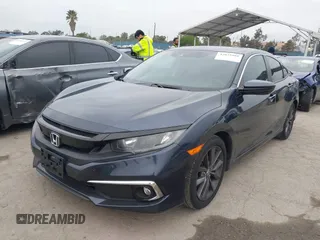 2020 Honda Civic Sedan EX-L with VIN 19XFC1F74LE209538, listed as a IAAI auction lot 42035988 with 51,893 mi miles. Bid and sale history available at carsss.com. Image 17.