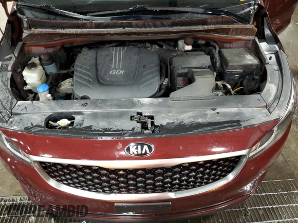 2016 Kia Sedona LX with VIN KNDMB5C17G6112900, listed as a Copart auction lot 66140554 with 208,132 mi miles and Salvage Title. Bid and sale history available at carsss.com. Image 12.