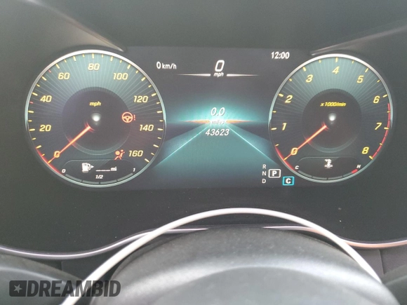2021 Mercedes-Benz C 300 with VIN W1KWF8DB8MR638345, listed as a Copart auction lot 55027915 with 43,623 mi miles and Clean Title. Bid and sale history available at DreamBid. Image 9.