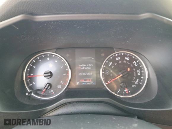 2020 Toyota RAV4 LE with VIN 2T3H1RFV5LW077096, listed as a Copart auction lot 44805125 with 46,181 mi miles and Salvage Title. Bid and sale history available at DreamBid. Image 9.