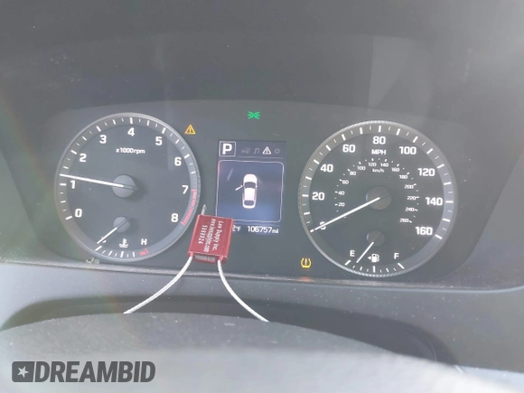2017 Hyundai Sonata 2.4L with VIN 5NPE24AF8HH523016, listed as a IAAI auction lot 41235187 with 106,757 mi miles and . Bid and sale history available at carsss.com. Image 7.