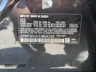 2020 BMW X3 M Competition z VIN 5YMTS0C07L9B34100, wystawiony jako Copart lot #71891093 z przebiegiem Nie podano mil oraz . Historia ofert i sprzedaży dostępna na DreamBid. Obrazek 14.