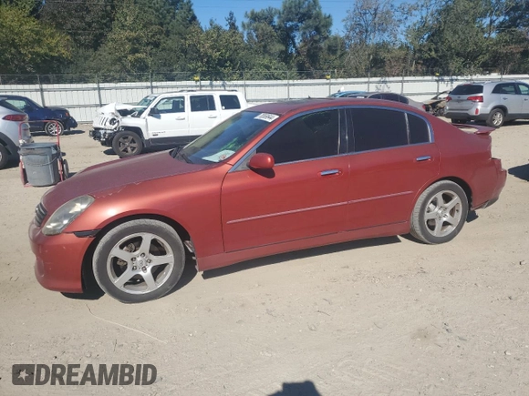 2003 Infiniti G35 w/Leather with VIN JNKCV51EX3M315888, listed as a Copart auction lot 76569644 with 181,177 mi miles and Salvage Title. Bid and sale history available at DreamBid. Image 1.