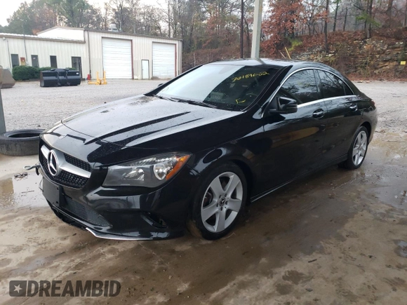 2018 Mercedes-Benz CLA with VIN WDDSJ4GB3JN582710, listed as a Copart auction lot 70184682 with 64,505 mi miles. Bid and sale history available at carsss.com. Image 1.
