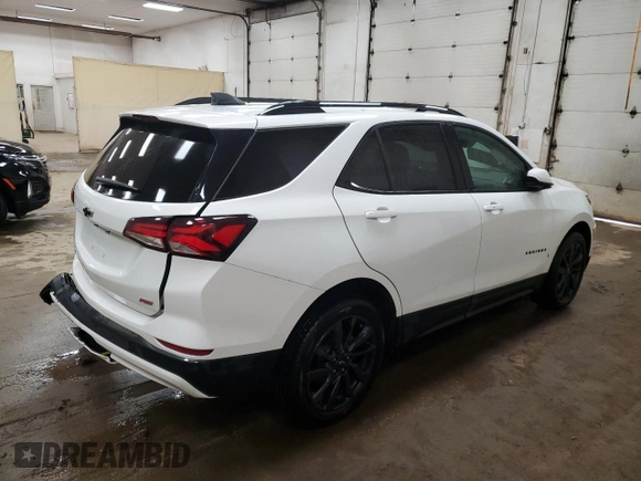 2022 Chevrolet Equinox RS with VIN 3GNAXMEV8NS120941, listed as a Copart auction lot 51056075 with 50,197 mi miles and Non Repairable. Bid and sale history available at DreamBid. Image 3.