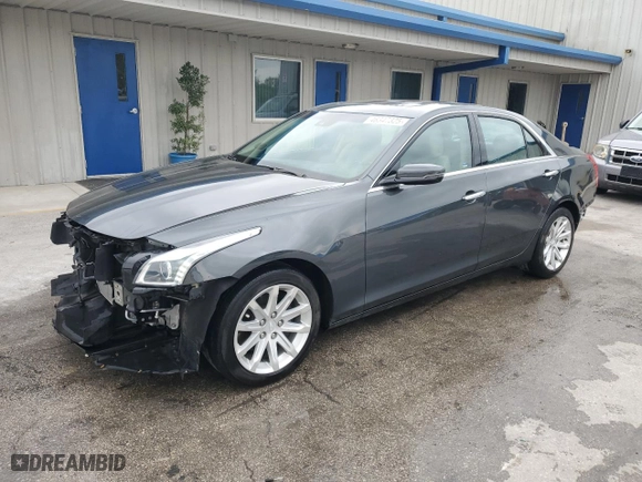 2015 Cadillac CTS Sedan Luxury AWD with VIN 1G6AX5SX1F0133045, listed as a Copart auction lot 46347325 with 32,437 mi miles and Salvage Title. Bid and sale history available at carsss.com. Image 1.