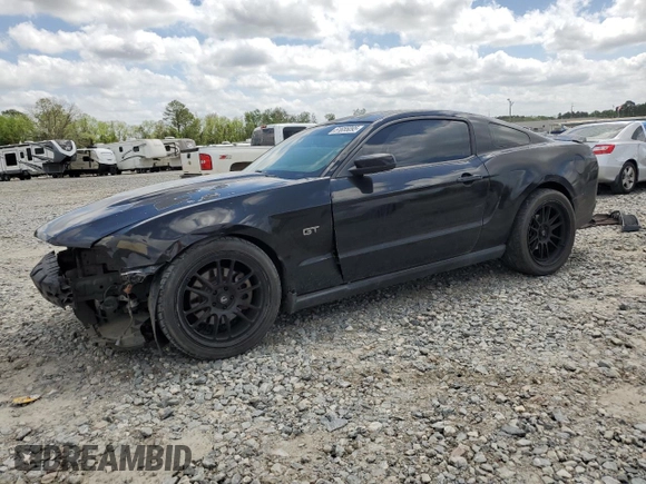 2012 Ford Mustang GT Premium with VIN 1ZVBP8CF5C5250759, listed as a Copart auction lot 51655095 with 124,351 mi miles and Salvage Title. Bid and sale history available at DreamBid. Image 1.