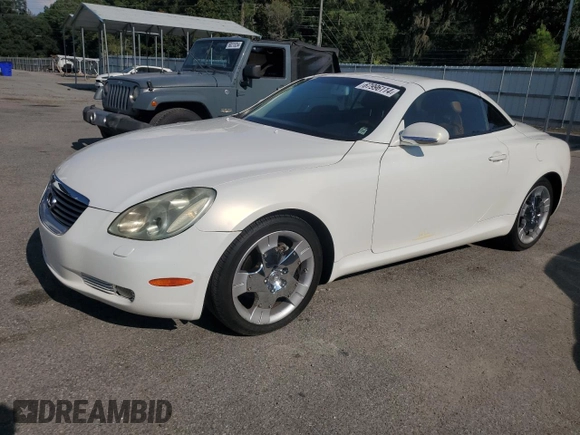 2002 Lexus SC with VIN JTHFN48Y820026697, listed as a Copart auction lot 67996114 with 156,536 mi miles and Salvage Title. Bid and sale history available at carsss.com. Image 1.