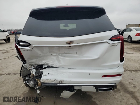 2024 Cadillac XT6 FWD Luxury with VIN 1GYKPAR47RZ720446, listed as a Copart auction lot 43964105 with 10,728 mi miles and Salvage Title. Bid and sale history available at carsss.com. Image 6.