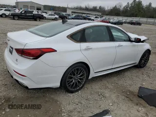 2019 Genesis G80 3.8L z VIN KMHGN4JE4KU290817, wystawiony jako Copart lot #44030005 z przebiegiem 61 008 mil mil oraz Szkoda całkowita • Salvage title. Historia ofert i sprzedaży dostępna na DreamBid. Obrazek 3.