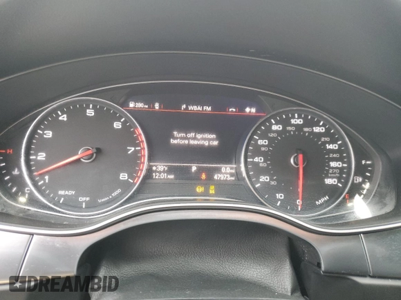 2017 Audi A7 Premium Plus with VIN WAUW3AFC6HN032682, listed as a Copart auction lot 82169794 with 47,973 mi miles and Non Repairable. Bid and sale history available at carsss.com. Image 9.