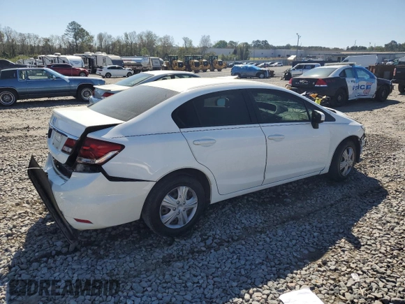 2015 Honda Civic LX with VIN 19XFB2F56FE119187, listed as a Copart auction lot 49957975 with 104,792 mi miles and Salvage Title. Bid and sale history available at DreamBid. Image 3.